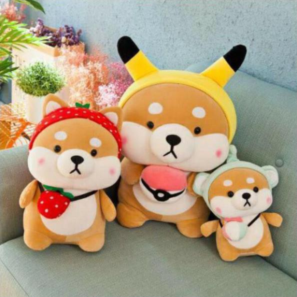 [FREESHIP - HÀNG LOẠI 1] Gấu bông gối ôm chú chó Shiba Cosplay đáng yêu nghộ nghĩnh