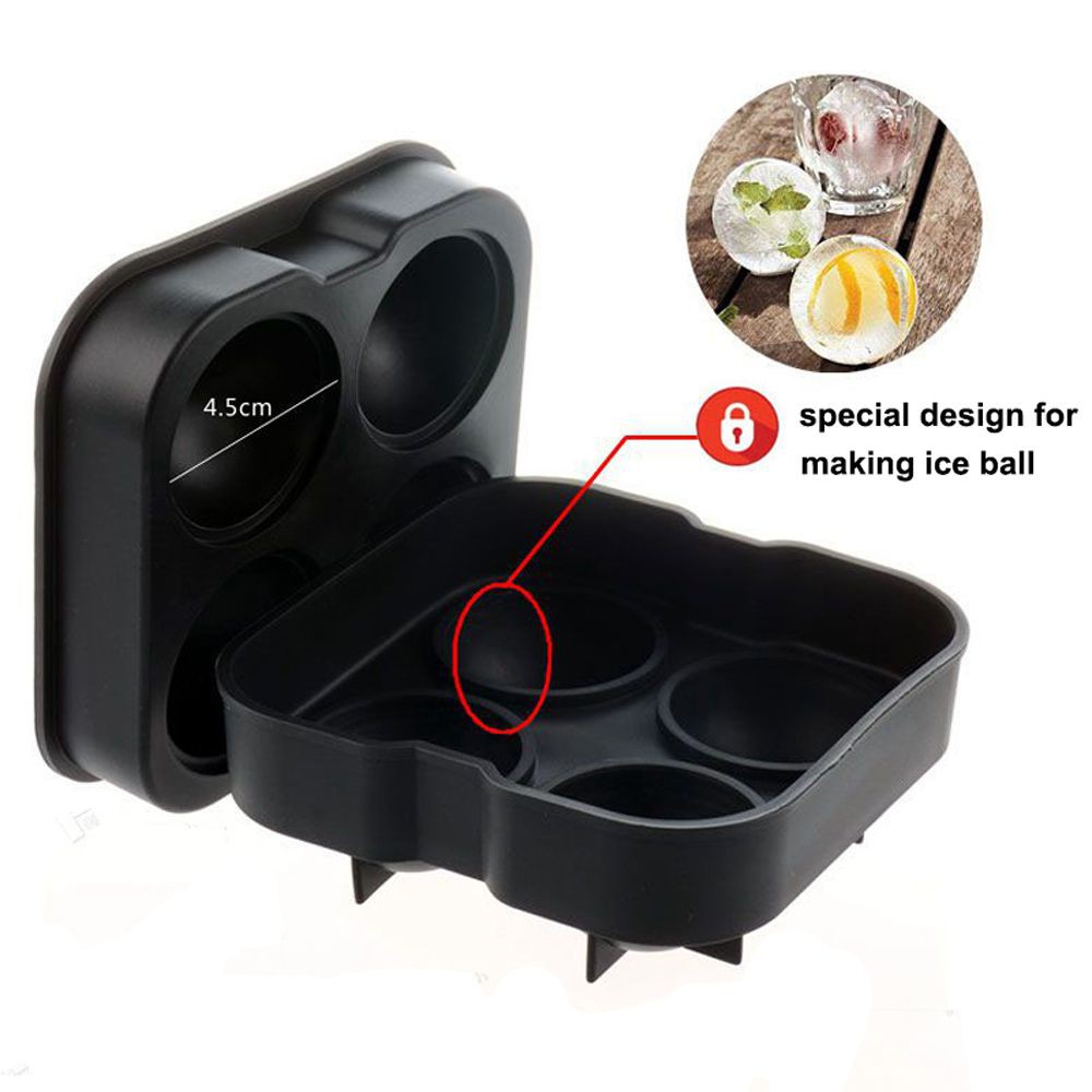 4/6 Grids Baking Tool Whisky Cocktails Party Bar Supply Silicone Mould Ice Ball Cube Tray Ice Hockey Mold