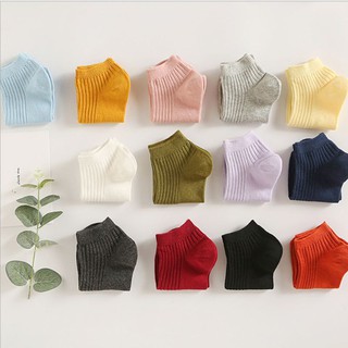 Set 5 đôi vớ cổ ngắn màu trơn