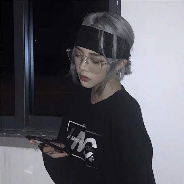 Băng đô đen trơn unisex ulzzang hip hop