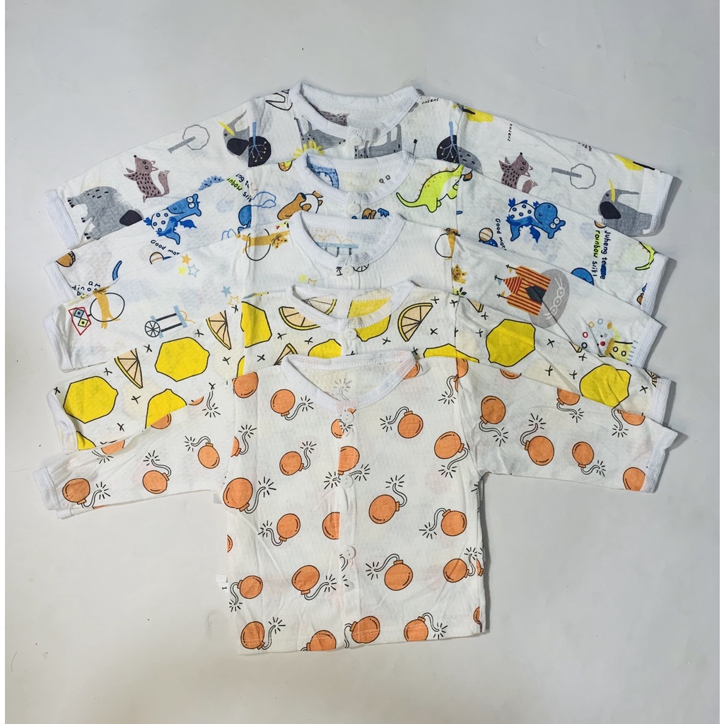 Combo  2 áo dài tay cho bé , áo cho bé sơ sinh Quần áo bé trai bé gái ao be trai