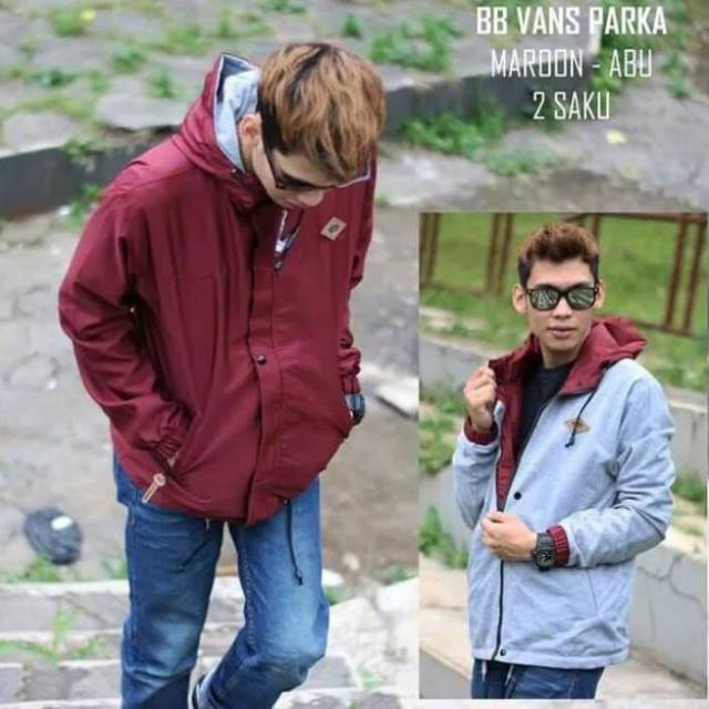 Áo Khoác Tuyệt Vời Bán Parka Vans Đen Đỏ