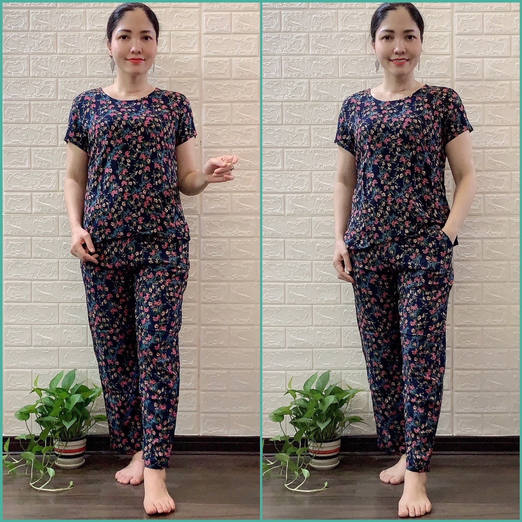 Bộ Lanh Gia Huy Trung Tuổi quần dài ống côn