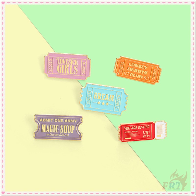 ★ Huy Hiệu Cài Áo Hình Vé Máy Bay VIP ★ 1 Huy Hiệu Gài Áo Hình Doodle Thời Trang Vintage