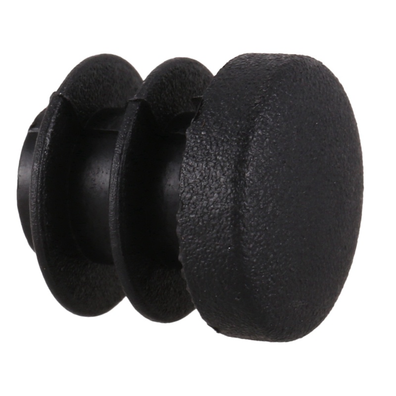 Set 12 nút nhựa tròn màu đen 14mm gắn chân bàn ghế