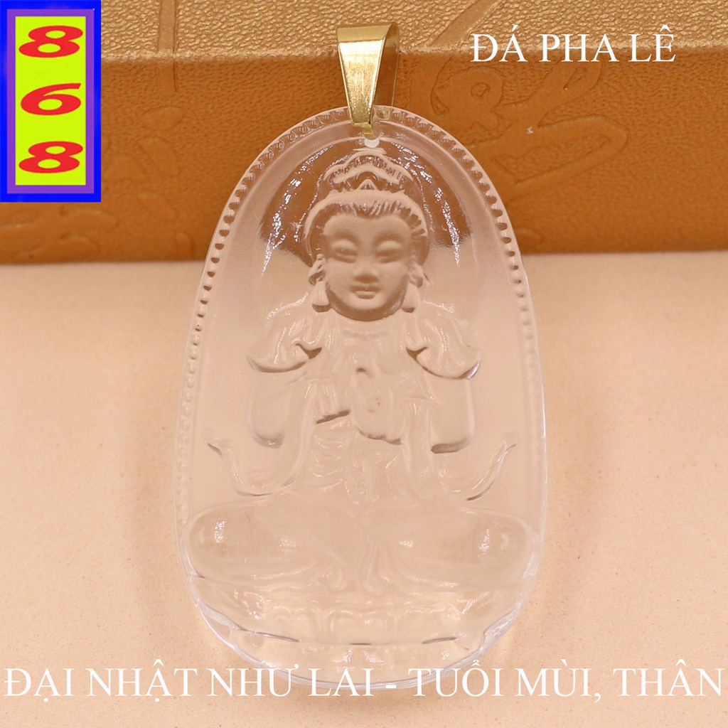 Mặt Dây Chuyền Phật Đại Nhật Như Lai Pha Lê 3.6cm - Mặt Size Nhỏ - Tặng Kèm Dây Dù - Phong Thủy 868