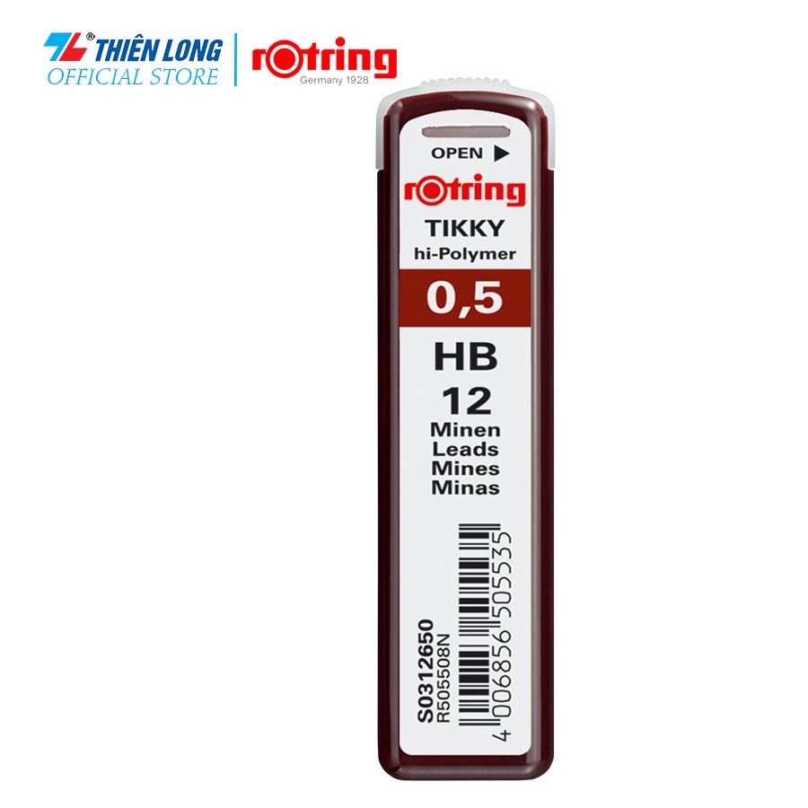 Min - Ngòi - Ruột chì kỹ thuật rOtring HB - 2B 0.5mm