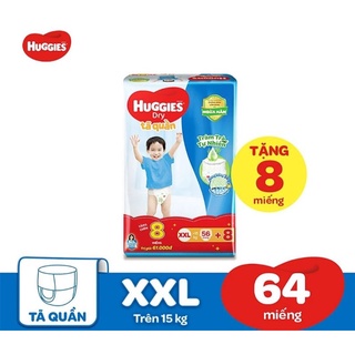 Tã quần Huggies tràm trà Dry Gói Cực Đại XXL(54+8 miếng)