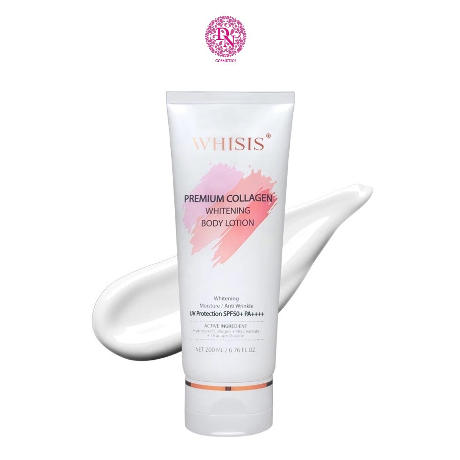 Kem dưỡng thể chống nắng WHISIS Premium Collagen Whitening Body Lotion SPF50+ PA++++ 200ML