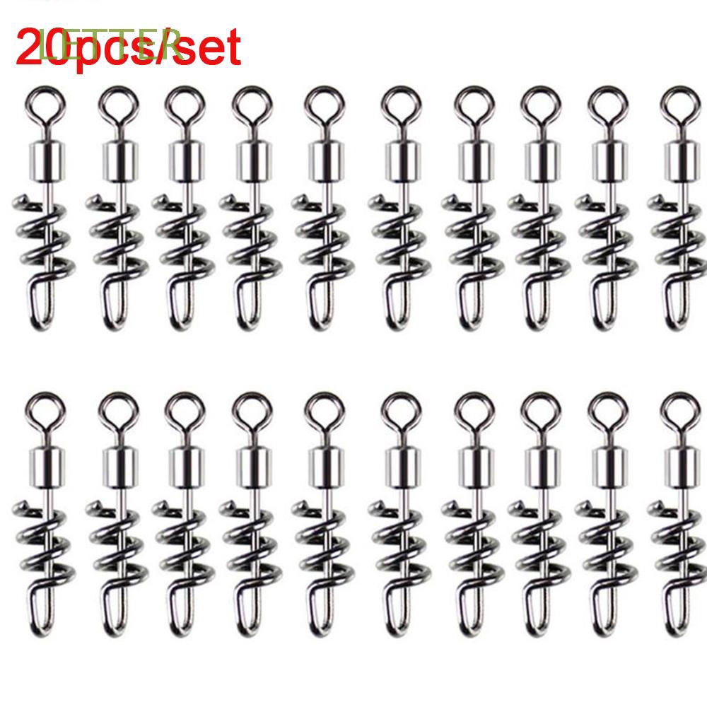 Set 20 móc xoay bằng thép không gỉ dùng câu cá tiện dụng