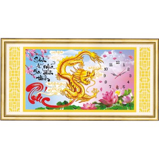 Tranh Thêu Chữ Thập 3D Đồng Hồ Phúc Sinh Lễ Nghĩa Gia Đình Thịnh EVA8311 (KHÁCH TỰ THÊU) KT:77X47CM