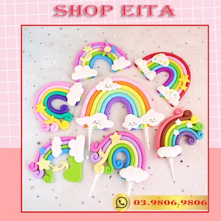 Cầu vồng mini trang trí bánh
