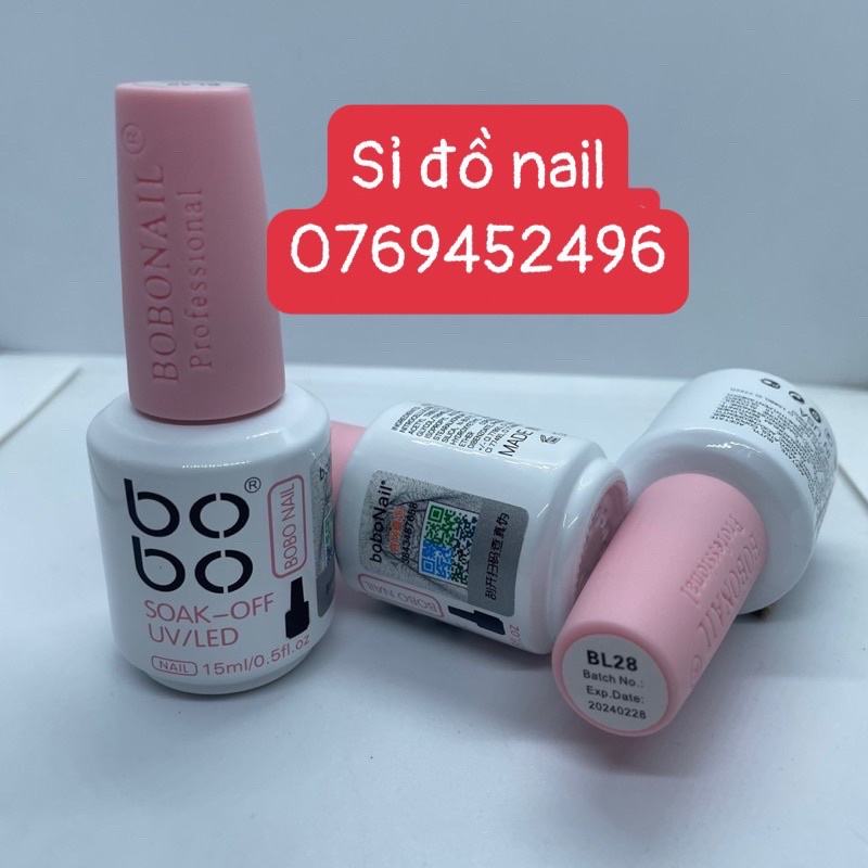 Sơn thạch Bobo, sơn lẻ màu, thạch nude, hồng chai 15ml - sơn thạch chưa bao giờ hết hot,  thạch đỏ, hồng, nude(từ 16-30)