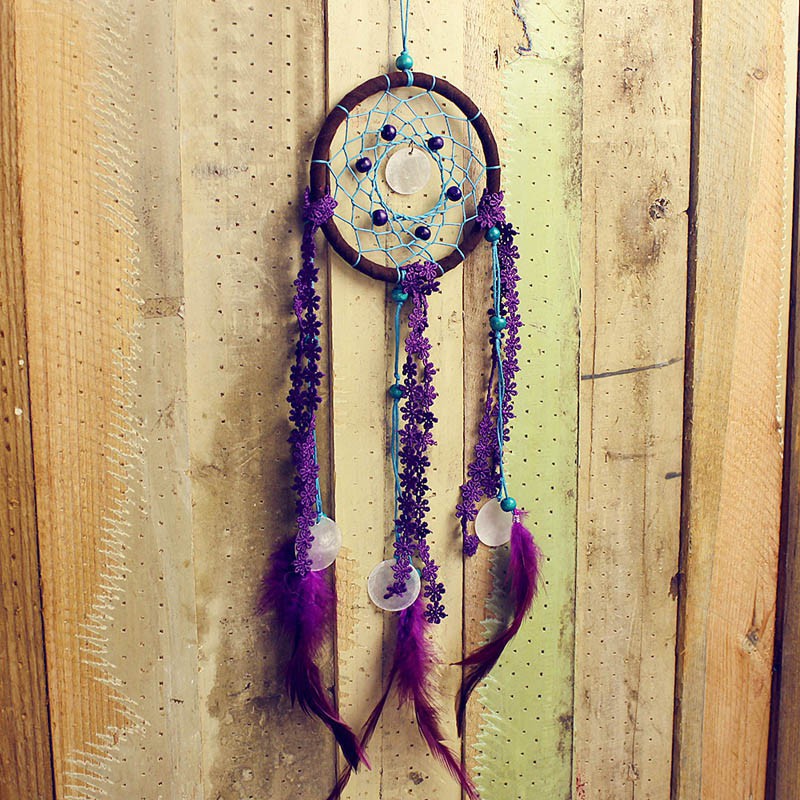 Vòng bắt giấc mơ gắn tường màu tím