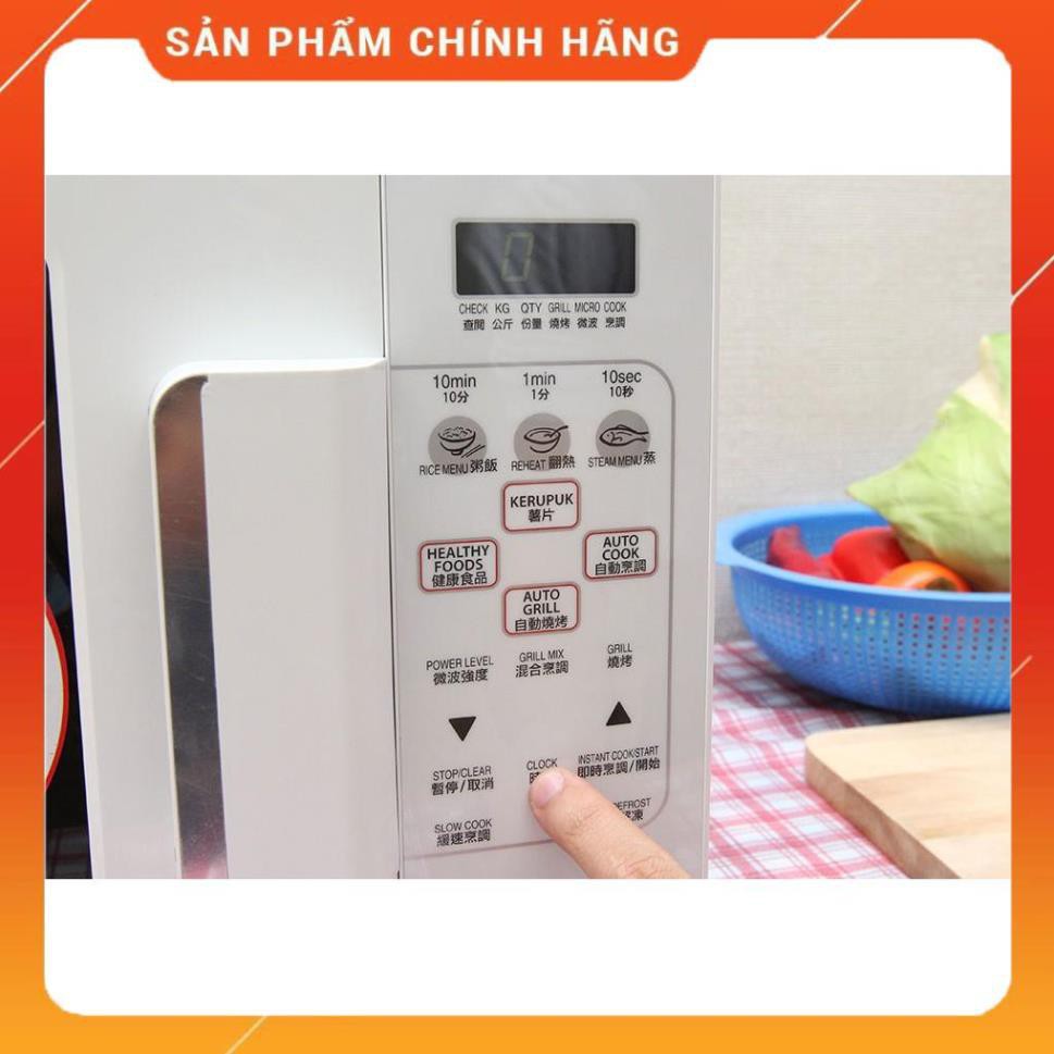 [FreeShip] Lò vi sóng Sharp R-678VNS 20 lít, điện tử có nướng 800W ( Hàng chính hãng - BH 12 tháng ) 24/7