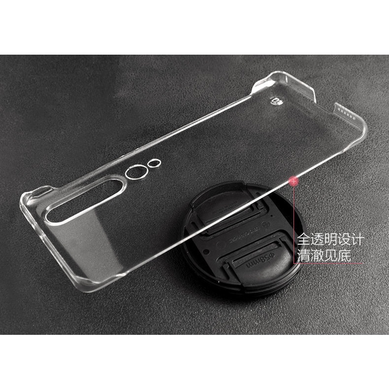 Ốp điện thoại PC cứng trong suốt siêu mỏng không viền cho Xiaomi Mi 8 9 10 Pro Lite