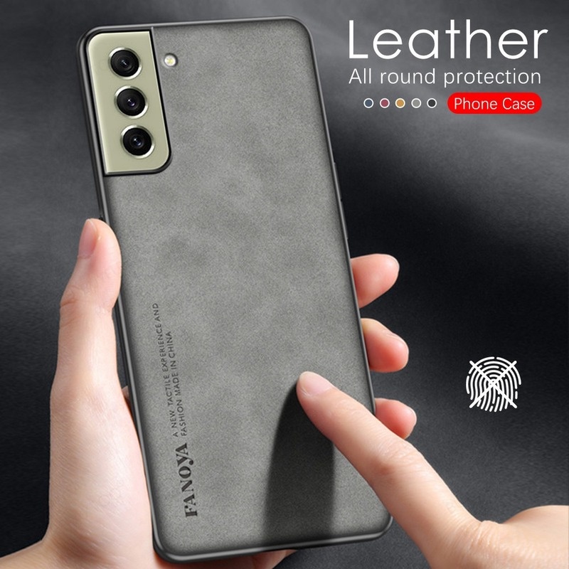 Ốp Điện Thoại Da Cừu Viền TPU Dẻo Sang Trọng Cho Samsung Galaxy S21 S20 FE Ultra Plus S21FE S21Ultra 5G