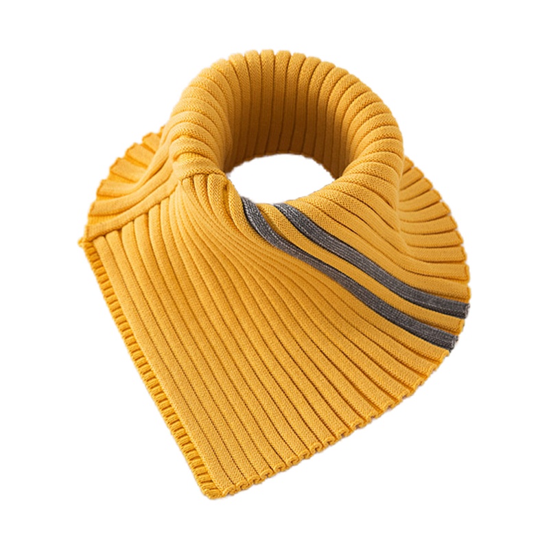 Khăn Choàng Cổ Dệt Kim Họa Tiết Kẻ Sọc Cổ Lọ Giữ Ấm Mùa Đông Chống Gió Có Thể Tháo Rời