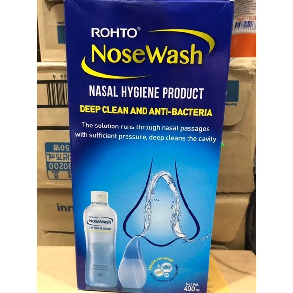 Bộ Tiện Dụng Vệ Sinh Mũi Rohto NoseWash miniset (1 Bình Vệ Sinh Mũi Easy Shower Và 1 Bình Dung Dịch 150ml)