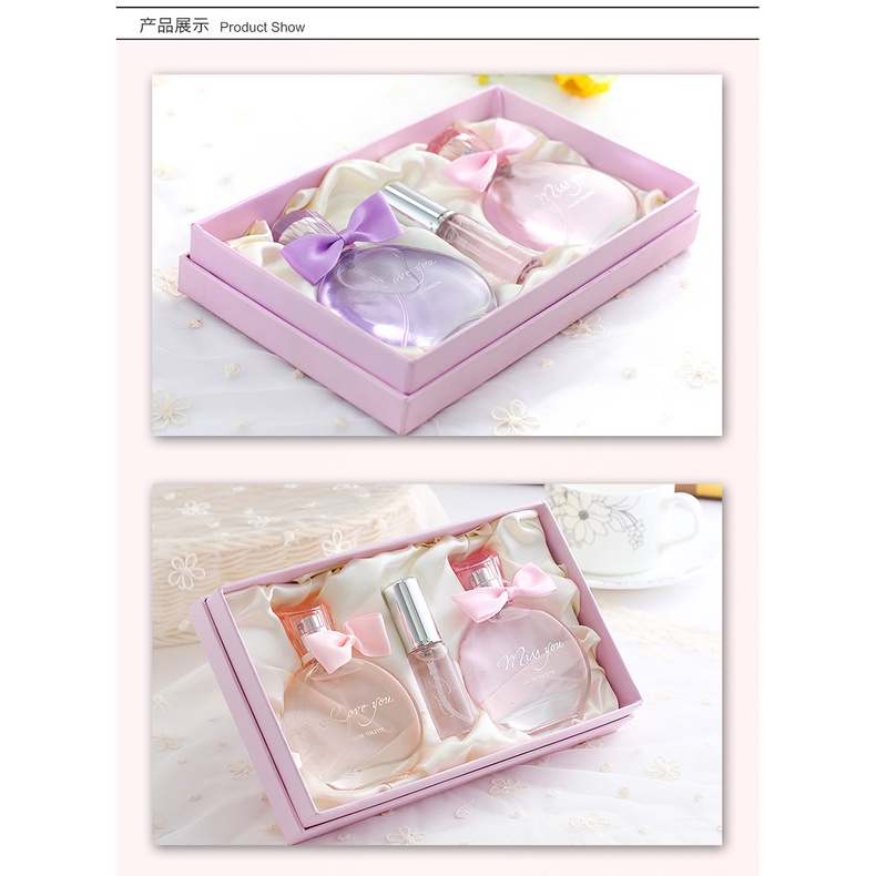 Combo 3 Chai Nước Hoa Nữ Thơm Lâu Dịu Nhẹ Miss-Love _Bộ Nước Hoa Nữ Hương Thơm Ngọt Ngào, Nữ Tính,Quà Tặng Sinh Nhật.