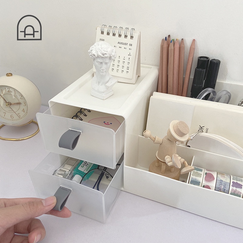 ☆Giới Hạn Mùa Đông☆Hộp Đựng Đồ Cỡ Lớn Có Ngăn Kéo Để Bàn Tiện Dụng