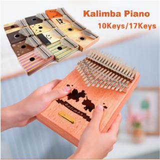 17 Key Mahogany/Acacia Kalimba Ngón tay cái ngón tay cái piano Veneer làm + phụ kiện