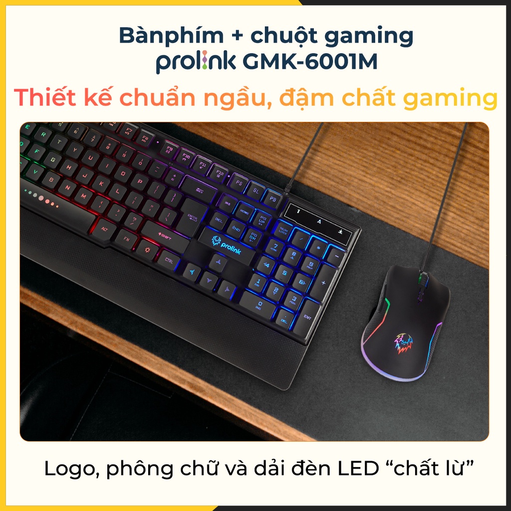 Bộ bàn phím + chuột gaming Prolink GMK-6001M