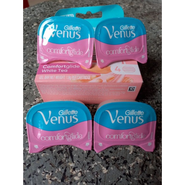 Set 4 đầu lưỡi dao cạo 3 lớp dòng thay thế gillette venus comfortglide white tea