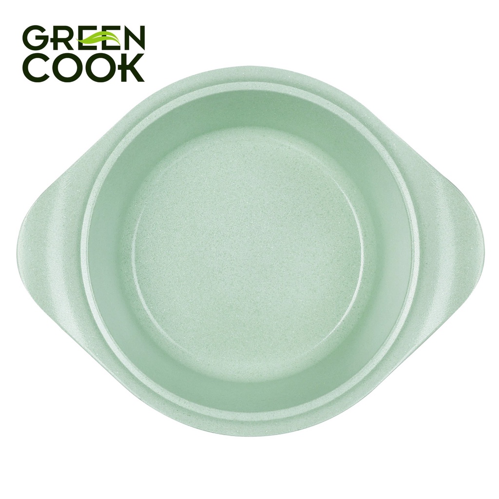 Nồi đúc đáy từ men đá xanh ngọc Green Cook GCS05 công nghệ Hàn Quốc