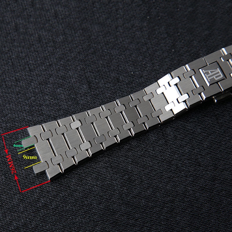 Dây Đeo Đồng Hồ Bằng Thép Không Gỉ 26mm Cho AP ROYAL Sồi Có Khóa Khắc Họa Tiết 26mm
