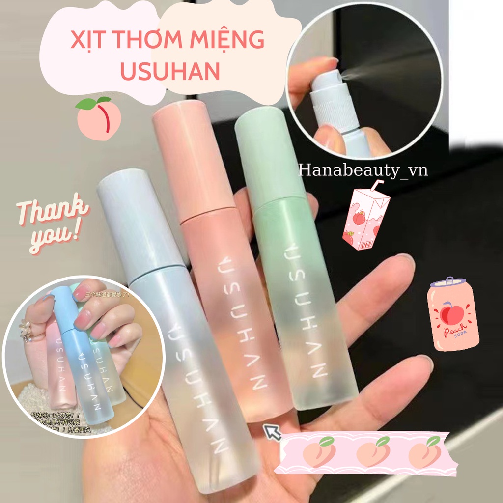 Xịt Thơm Miệng USUHAN Hoa Quả Thơm miệng sạch sẽ thơm tho