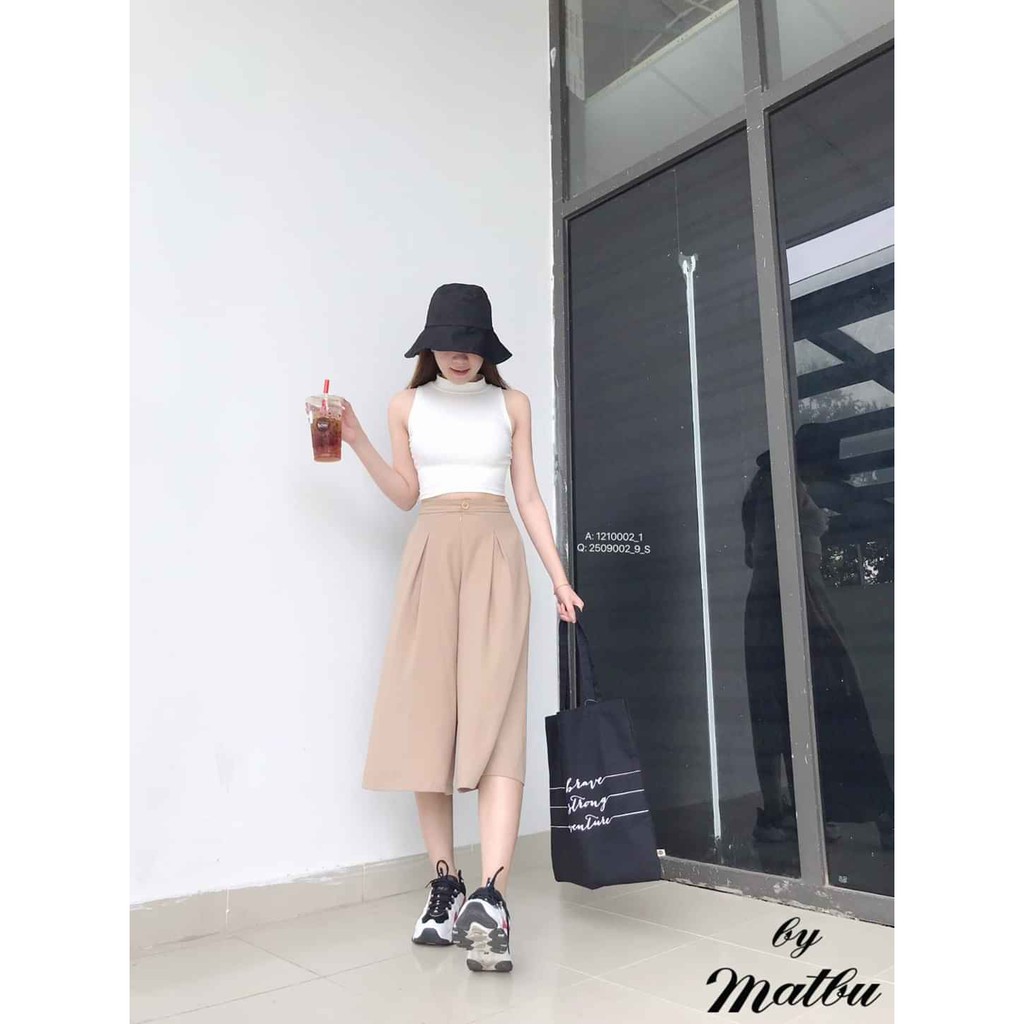 Quần lửng ống rộng nữ