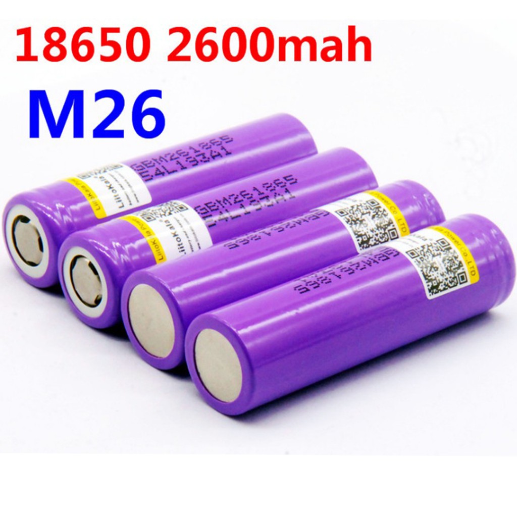 Pin sạc Lithium 18650 LG M26 2600mAh xả 10A