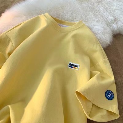 Áo Thun Tay Ngắn Cổ Tròn Dáng Rộng In Chữ Cỡ Lớn Thoải Mái Thời Trang Mùa Hè Cho Nam M-5XL