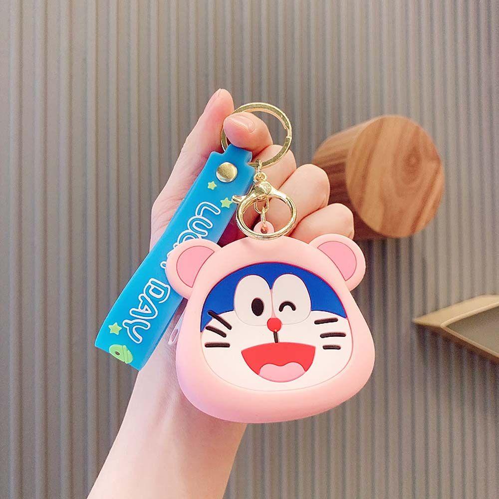 Móc Chìa Khóa Có Túi Đựng Tiền Xu Họa Tiết Hoạt Hình Cinnamoroll Dễ Thương