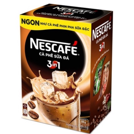 Cà phê Nescafe 3in1 Đậm đà hài hoà.