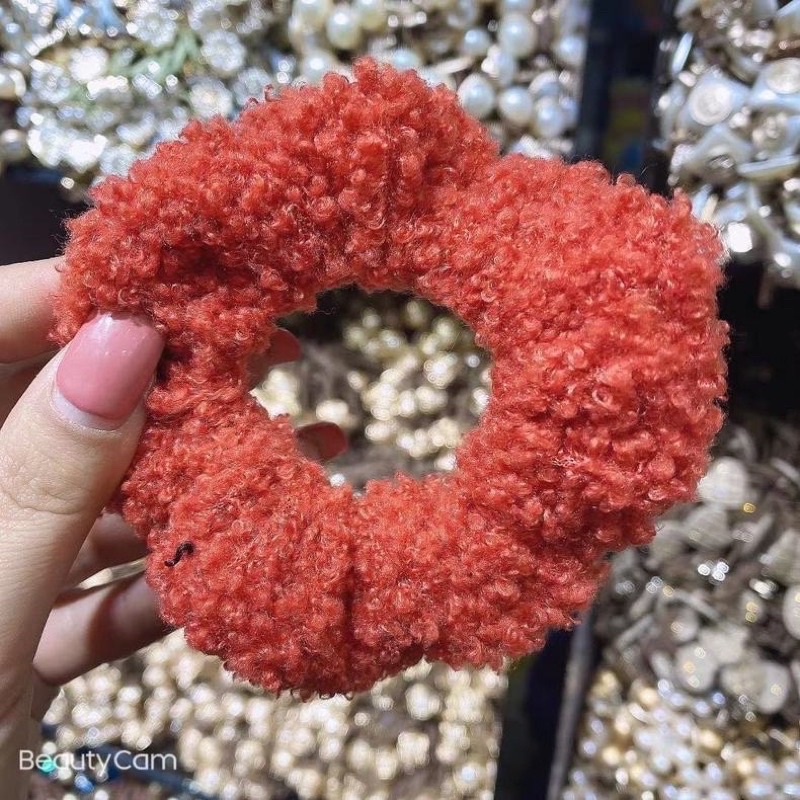 Buộc tóc scrunchies vải thu đông xinh xắn BRABOX