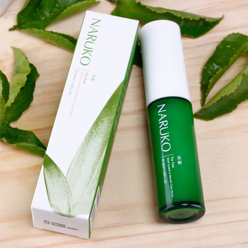 KHUYẾN MÃI Tinh chất ngăn ngừa mụn, kiểm soát dầu và giảm thâm mụn Naruko trà tràm Tea Tree Blemish Clear Serum 30ml (Bả