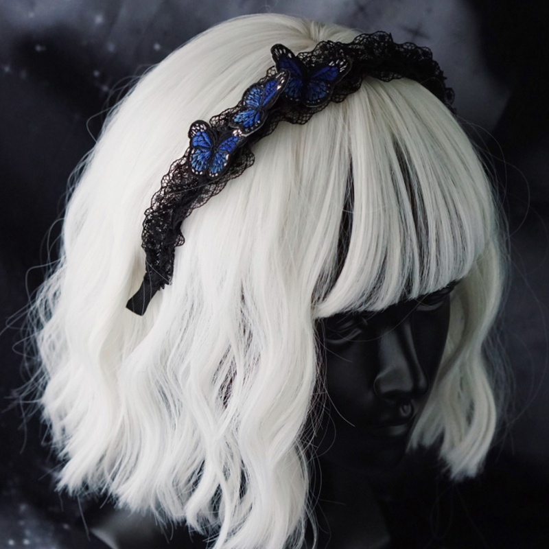 Băng Đô Cài Tóc Thêu Hình Bướm Lãng Mạn Thời Trang Cho Nữ