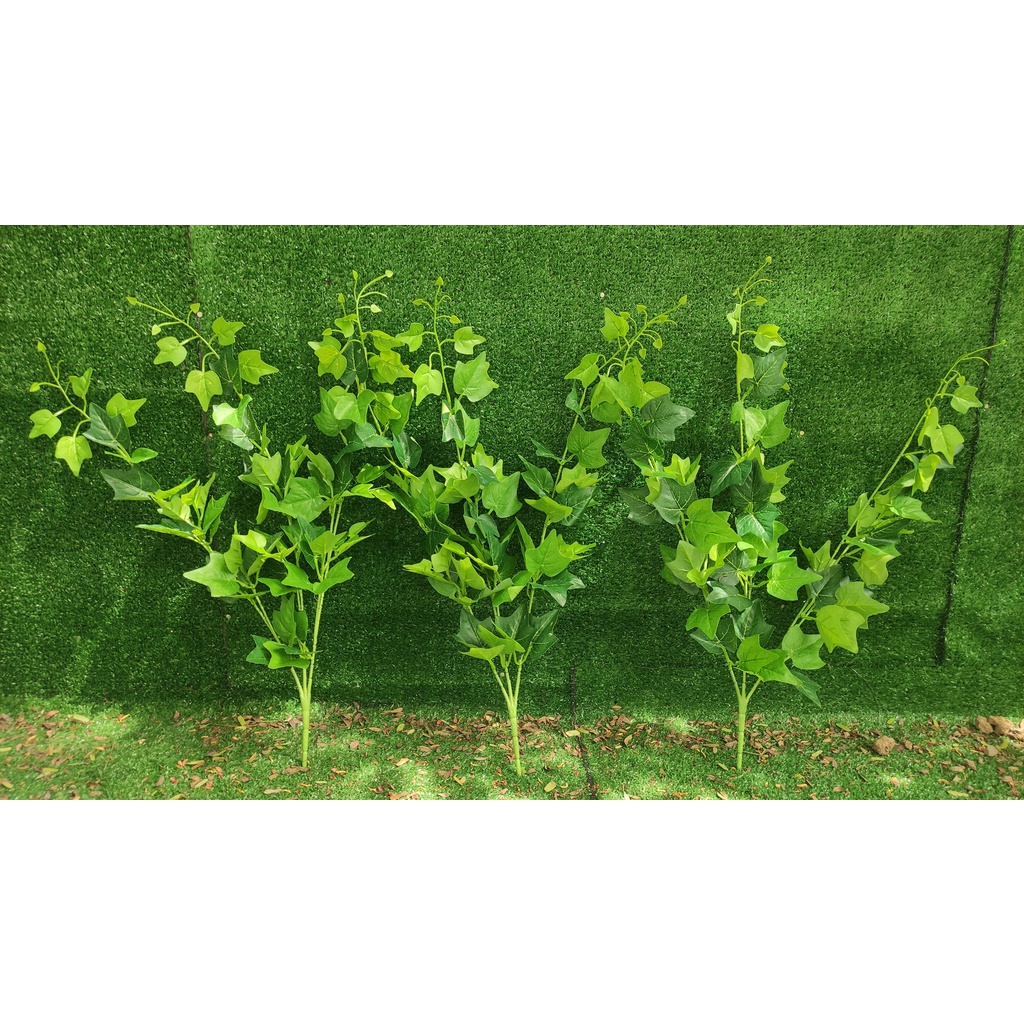 Cây giả lá thường xuân rủ, cỏ giả trang trí, hoa giả trang trí tiền cảnh, hoa trang trí tết kích thước dài 65cm