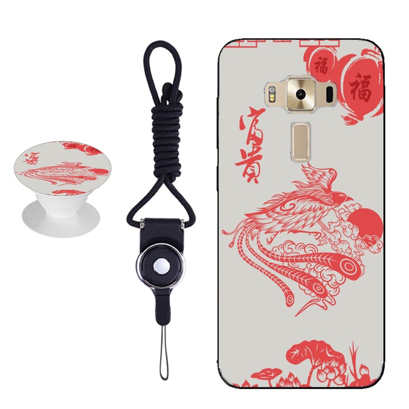 Ốp Điện Thoại Chống Sốc Có Nhẫn Đỡ Và Dây Đeo Cho Asus Z012D / Asus Zenfone3 (Ze552Kl) 5.5
