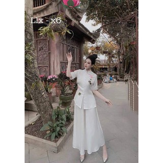 [NEWSALE] SET Bộ lụa lam đi chùa cho các tình yêu vừa tinh tế vừa đẹp đây ạ :)