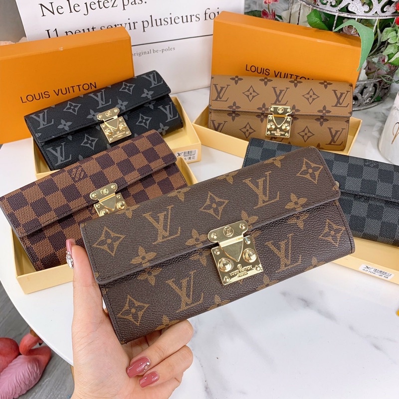 [SALE SỐC] Ví cầm tay khoá vuông size 20cm ful box