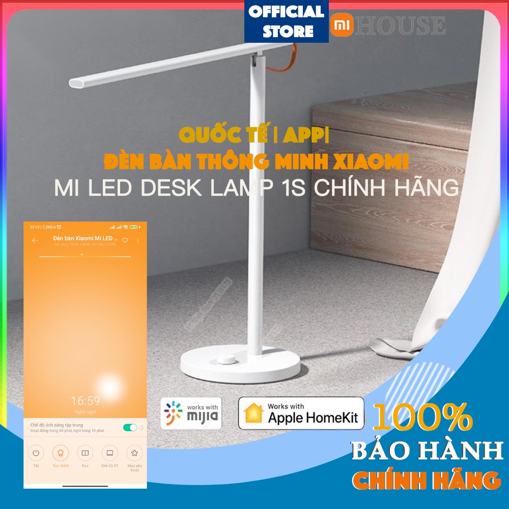 QUỐC TẾ | Đèn bàn thông minh Xiaomi 1S chống cận  - App Tiếng Việt- Đèn bàn thông minh Xiaomi - Chính hãng