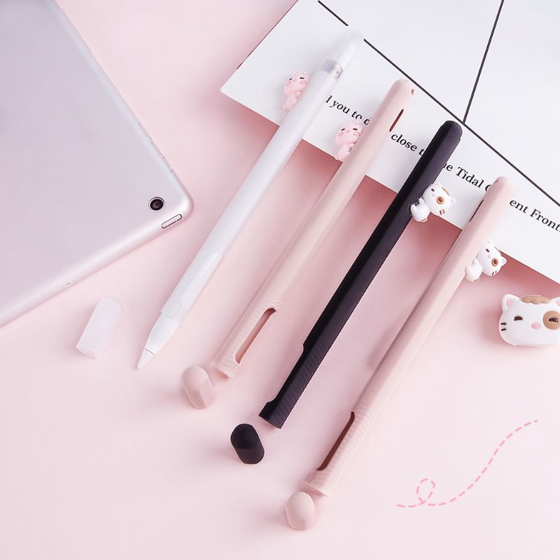 Vỏ bọc silicone bảo vệ bút cảm ứng Apple Pencil 2 họa tiết chú mèo đáng yêu