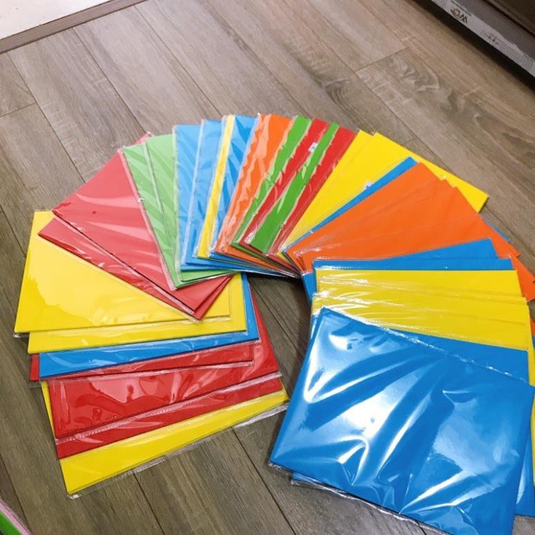 🌈 TÚI 10 TỜ BÌA MÀU A4 -200gms☀️ LÀM THIỆP- ĐÓNG SỔ☀️
