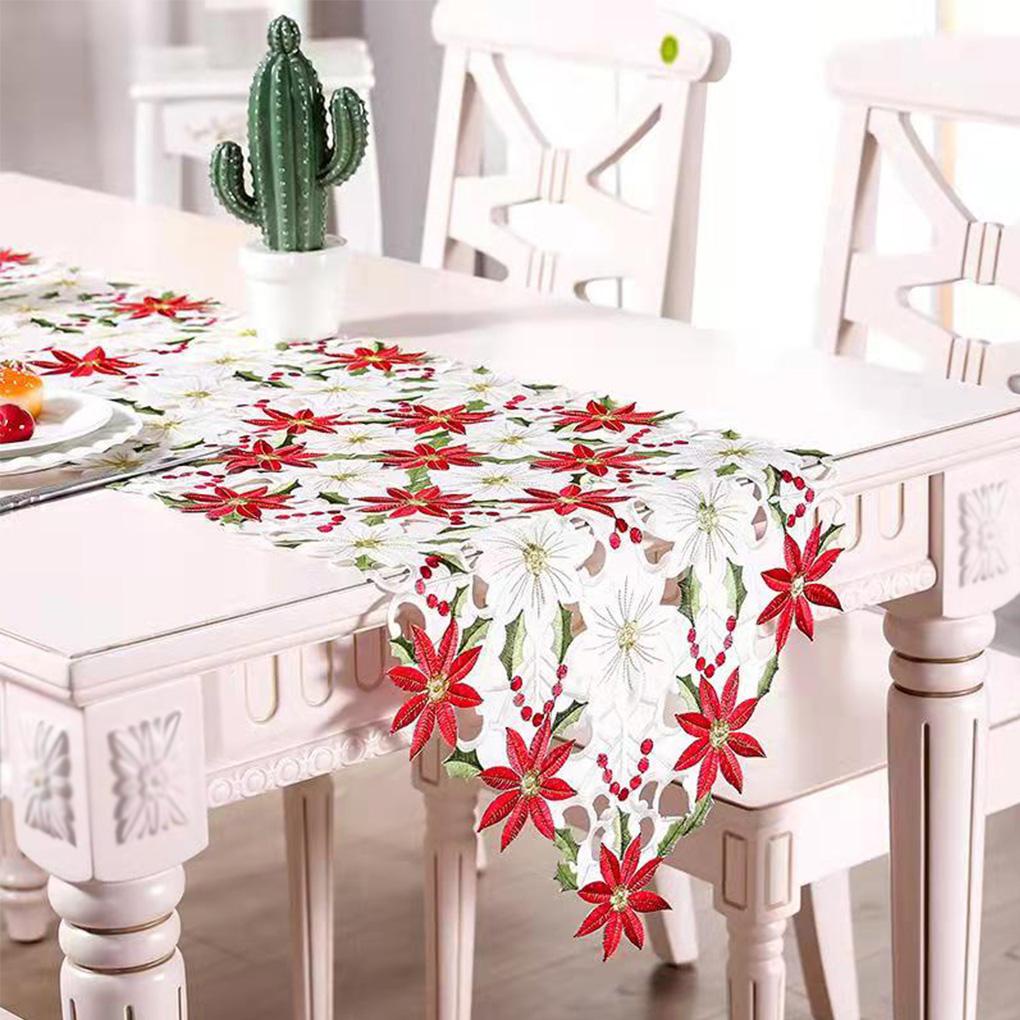 Khăn Trải Bàn Vải Lanh Họa Tiết Giáng Sinh Trang Trí Nhà Cửa