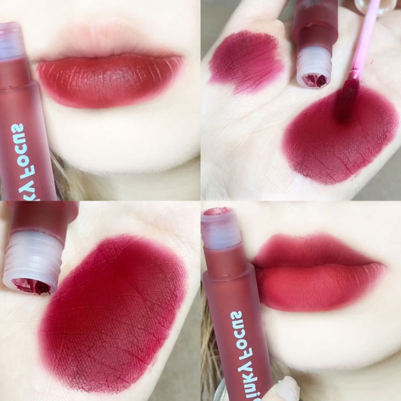 [Hàng mới về] Son môi Pinkyfocus màu đỏ quyến rũ lâu trôi trang điểm thời trang