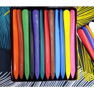 Bộ 18 bút màu hữu cơ cho bé không phai màu ra tay chỉ ra màu trên giấy Hộp bút sáp màu 24 cây an toàn không độc hại