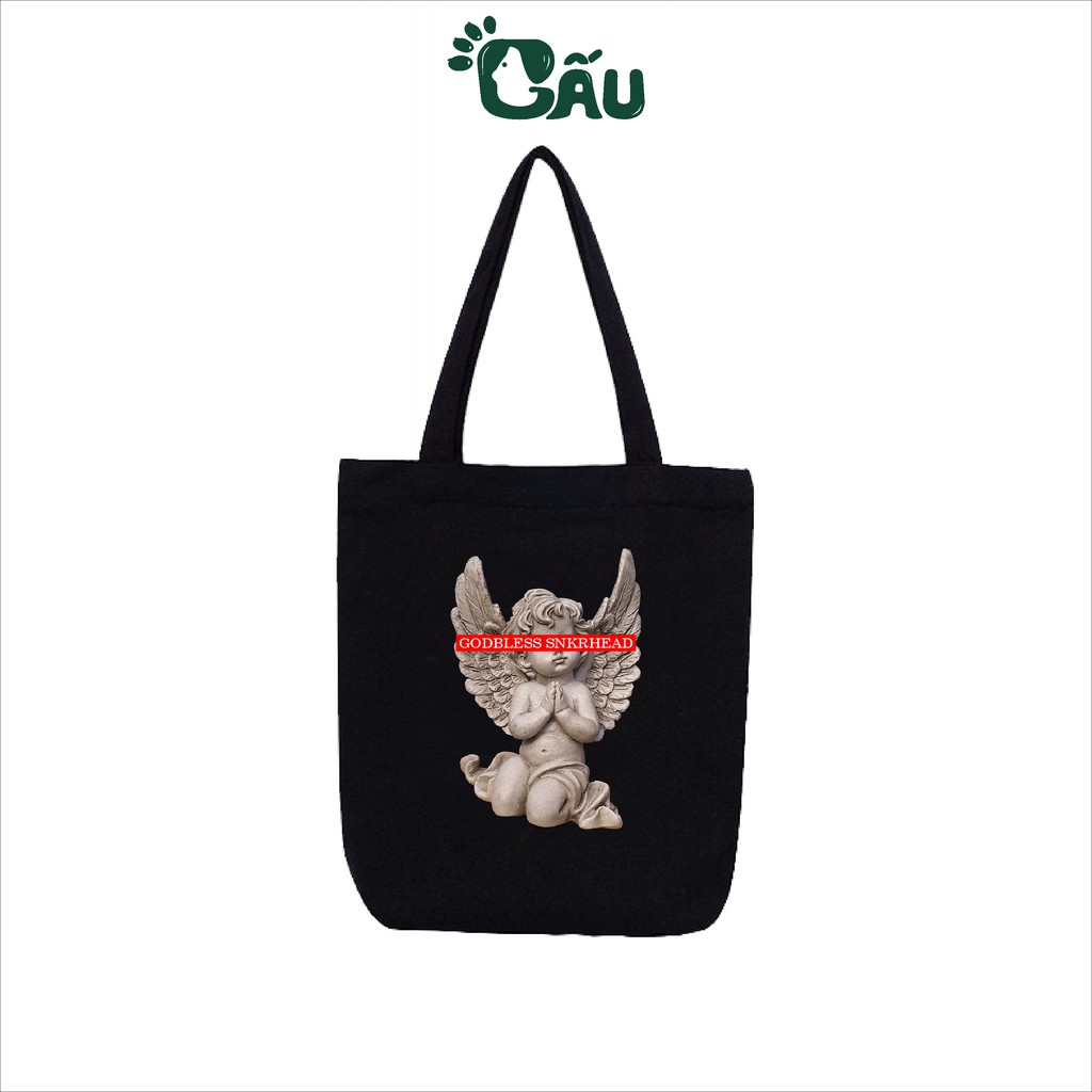 Túi tote Gấu194 vải bố canvas cao cấp mềm mịn - Thiên Thần 2